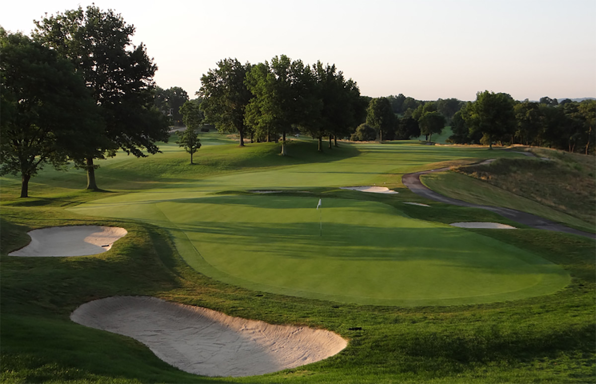 The 9th green at Egewood Country Club