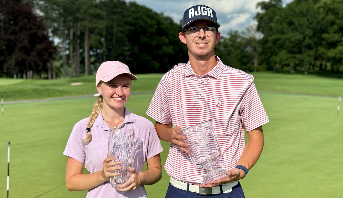 Junior Match Play Champions Sophia Severns and Griffin Hansberry