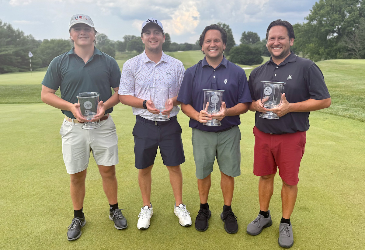 Brothers Net Tournament winners, Shane & Troy Susnak (left), and Brothers Tournament champions, DAavid & Ronald DeNunzio (right)