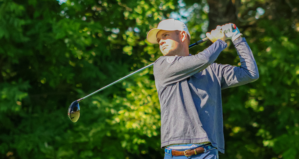 Matt Paradis starting his round in qualifying for the U.S. Mid-Amateur Championship at Mystic Rock