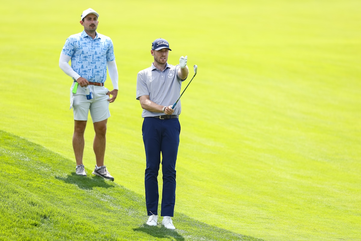Matt Vogt lines up his shot on the 12th hole during a practice round ahead of the 2025 U.S. Open at Oakmont Country Club in Oakmont, Pa. on Tuesday, June 10, 2025. Photo courtesy Kathryn Riley/USGA Matt Vogt lines up his shot on the 12th hole during a practice round ahead of the 2025 U.S. Open at Oakmont Country Club in Oakmont, Pa. on Tuesday, June 10, 2025. Photo courtesy Kathryn Riley/USGA
