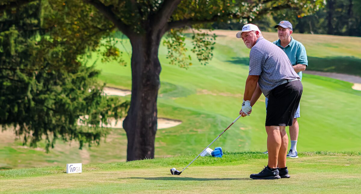 Co-leader Artie Fink teeing off at Williams Golf & Country Club the first round of the 2025 WPGA Senior Amateur Championship Co-leader Artie Fink teeing off at Williams Golf & Country Club the first round of the 2025 WPGA Senior Amateur Championship