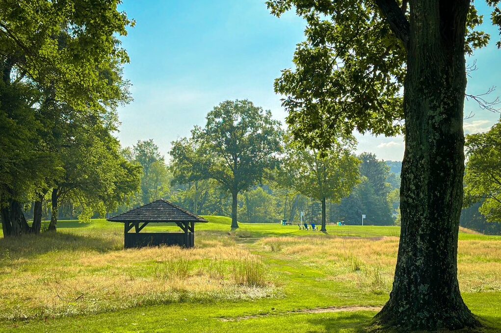 A view from the 9th tee at Fox Chapel Golf Club, host of the 2024 WPGA U.S. Senior Women’s Open Championship A view from the 9th tee at Fox Chapel Golf Club, host of the 2024 WPGA U.S. Senior Women's Open Championship