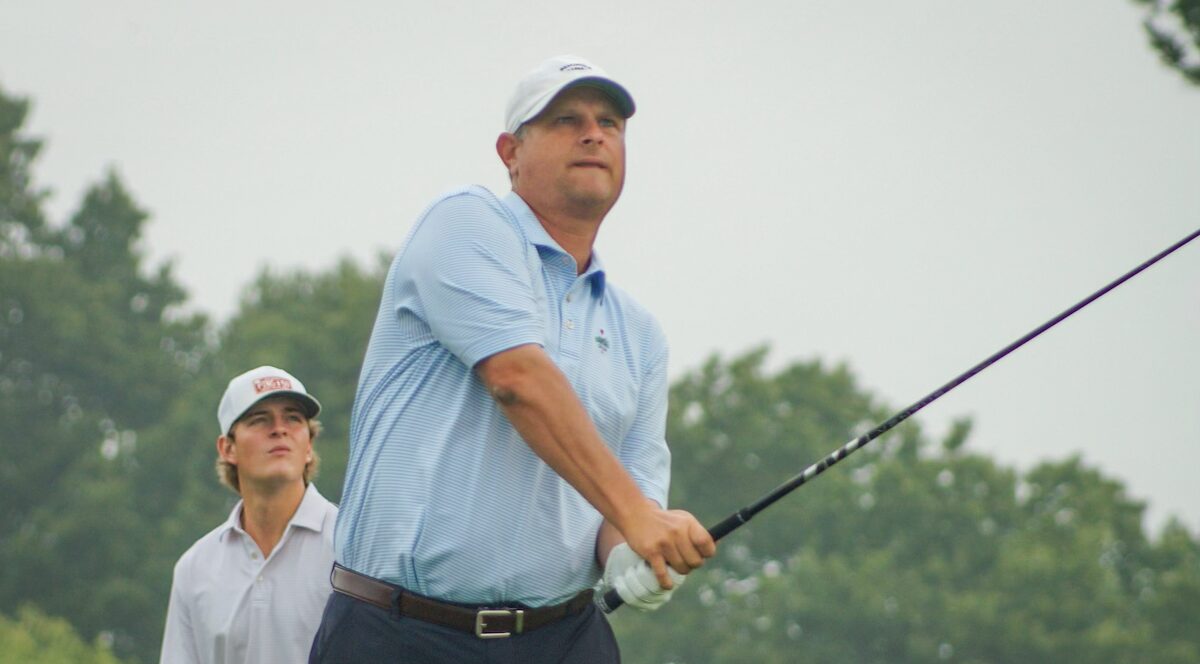 Kevin Fajt competing in round two of the West Penn Open at Indiana Country Club Kevin Fajt competing in round two of the West Penn Open at Indiana Country Club