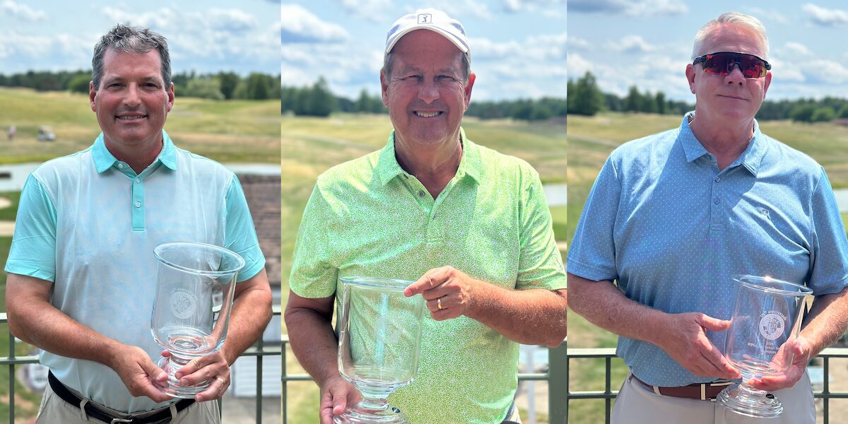 WPGA Senior Series #2 Champions (from left) - Todd Renner, Kevin McCarthy, and Pat Petit