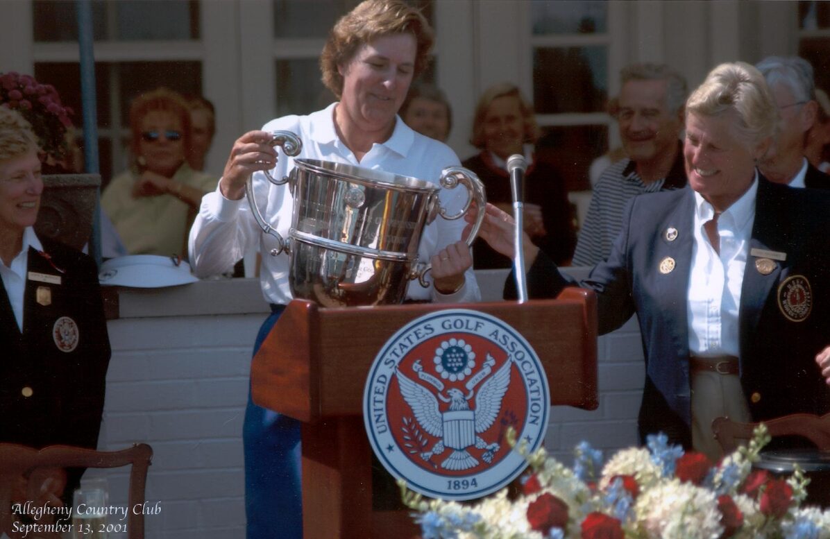 Carol Semple Thompson after winning the U.S. Senior Women’s Amateur Championship at Allegheny Country Club Carol Semple Thompson after winning the U.S. Senior Women's Amateur Championship at Allegheny Country Club