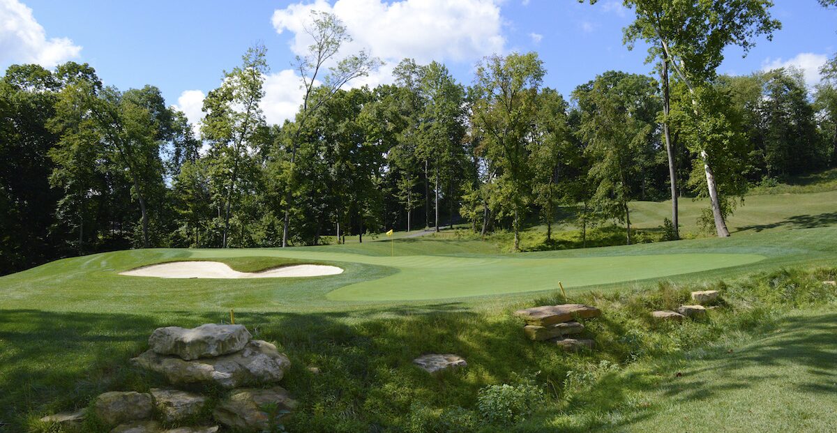 The 3rd green on the Red Nine at Valley Brook Country Club. Photo courtesy of Valley Brook Country Club.