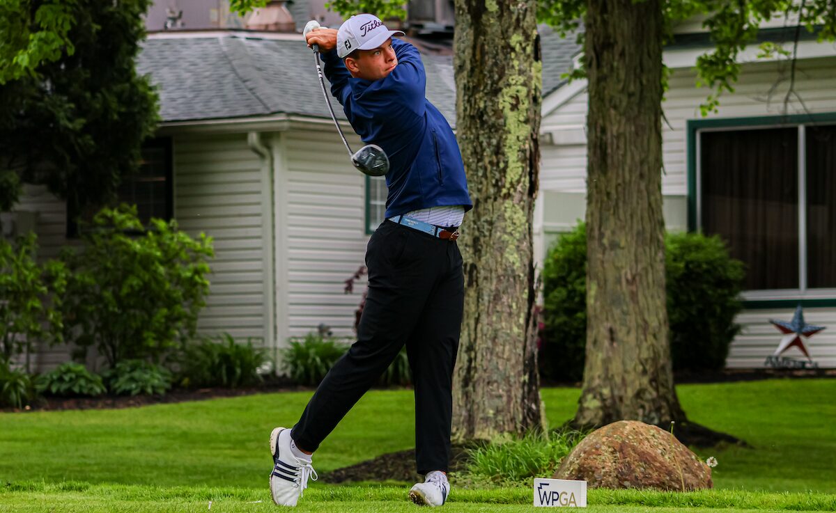 Colton Lusk competing in the qualifying round at The Country Club of Meadville