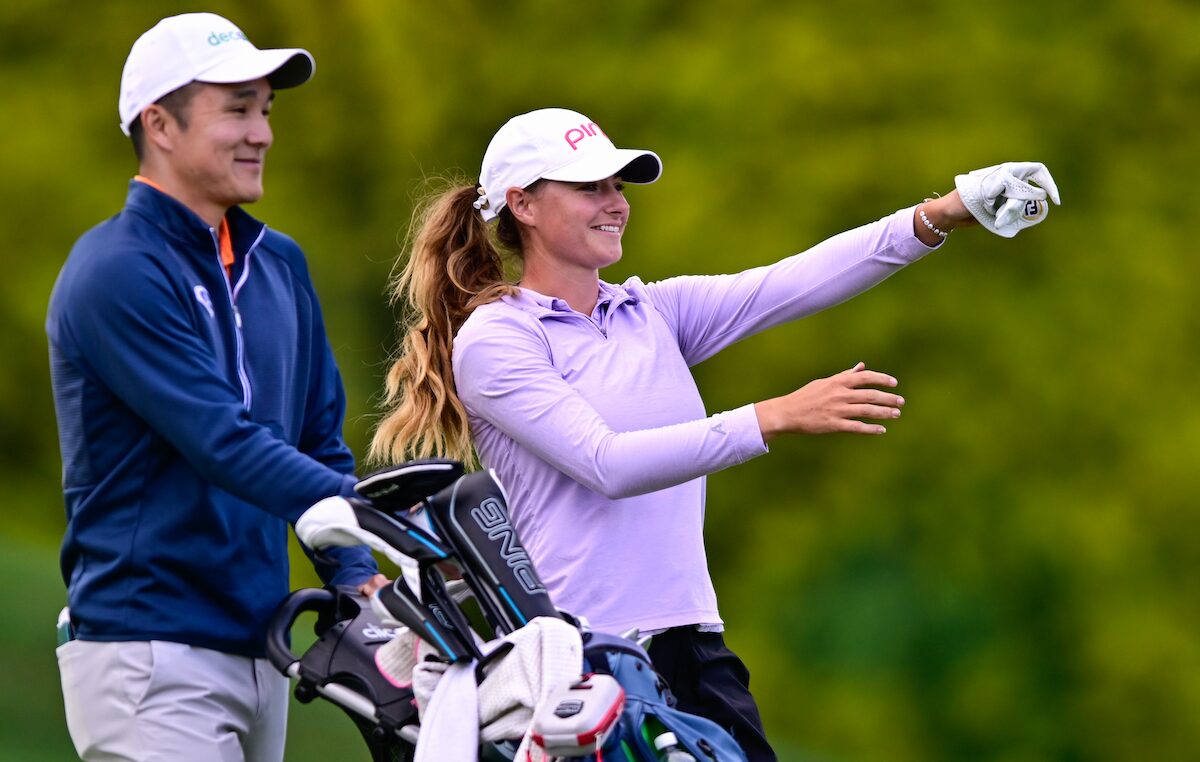 Caley McGinty during qualifying for the 2025 U.S. Women's Open Championship at Shannopin Country Club