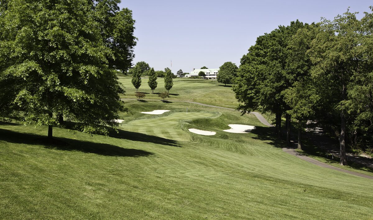 The 17th hole at Shannopin Country Club, host of qualifying for the 2025 U.S. Women's Open Championship