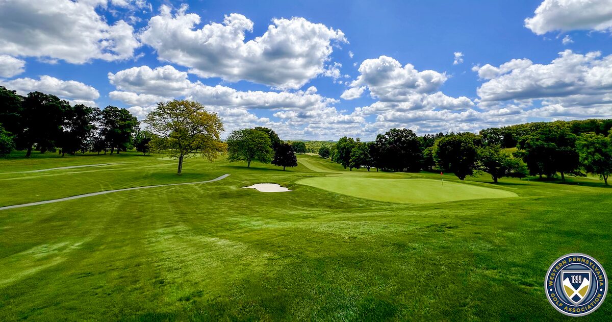 The 18th hole at Indiana Country Club, host of Local Qualifying for the 2025 U.S. Senior Open Championship.